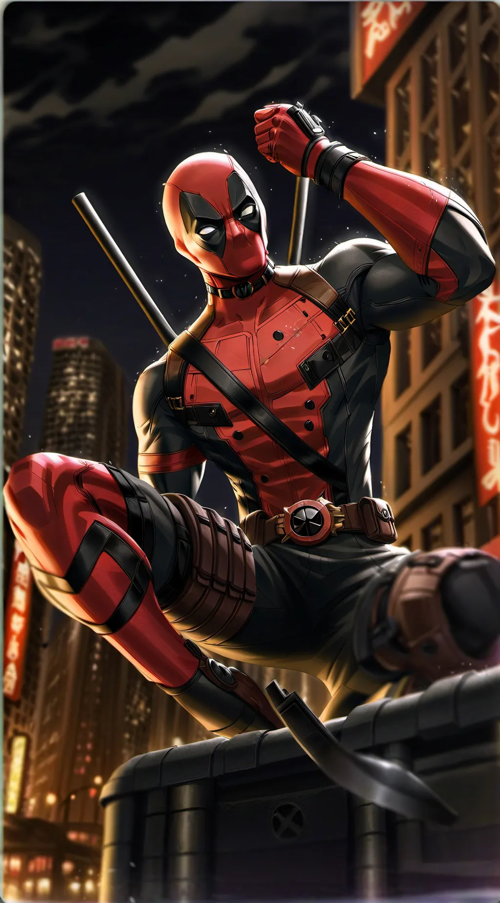 ai character: Deadpool Mha background