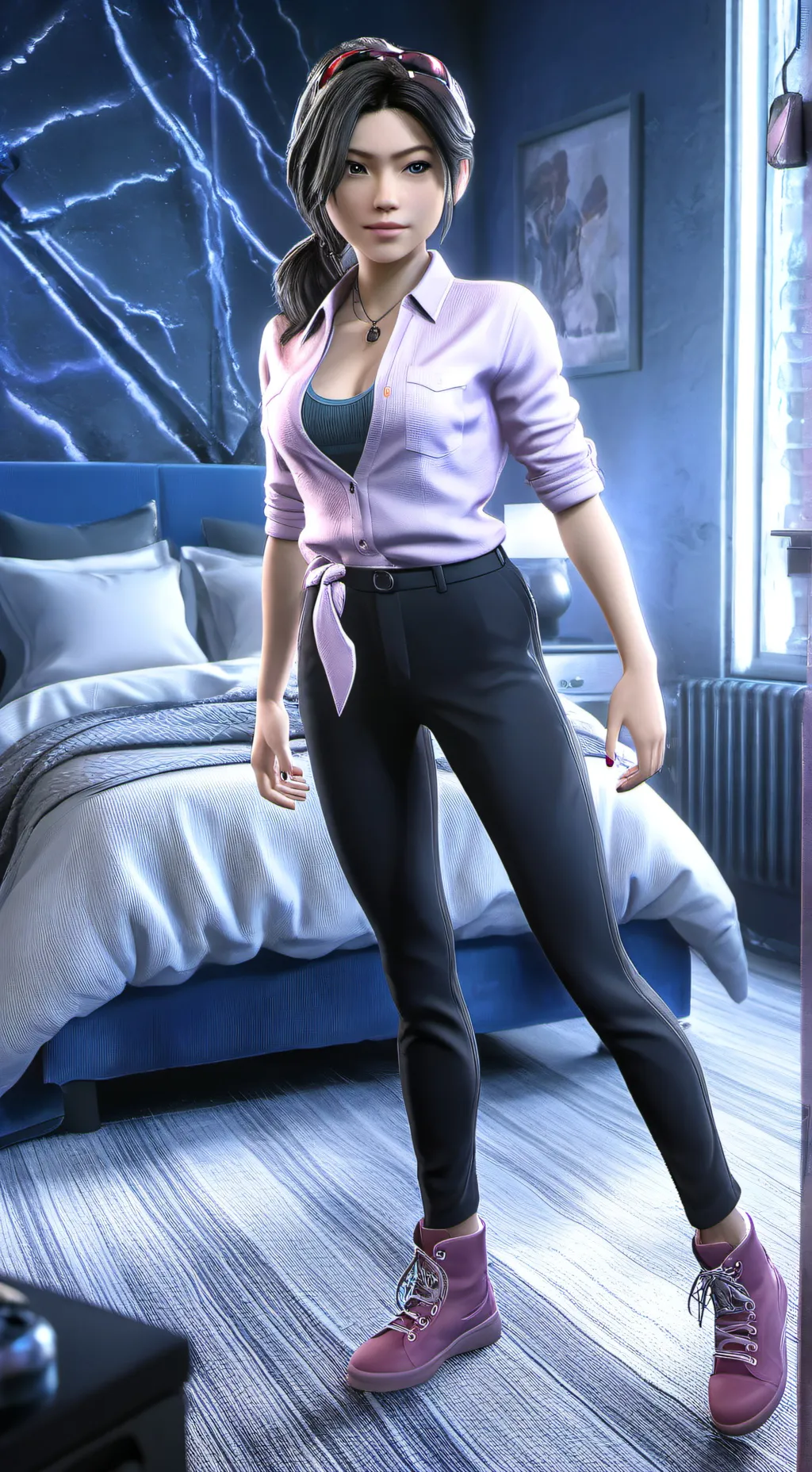 ai character: Erina Foster background
