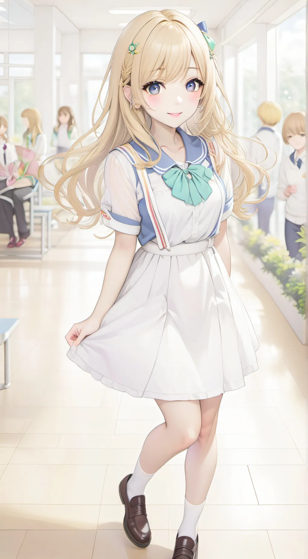 ai character: 🩰🎨Mia~!  background