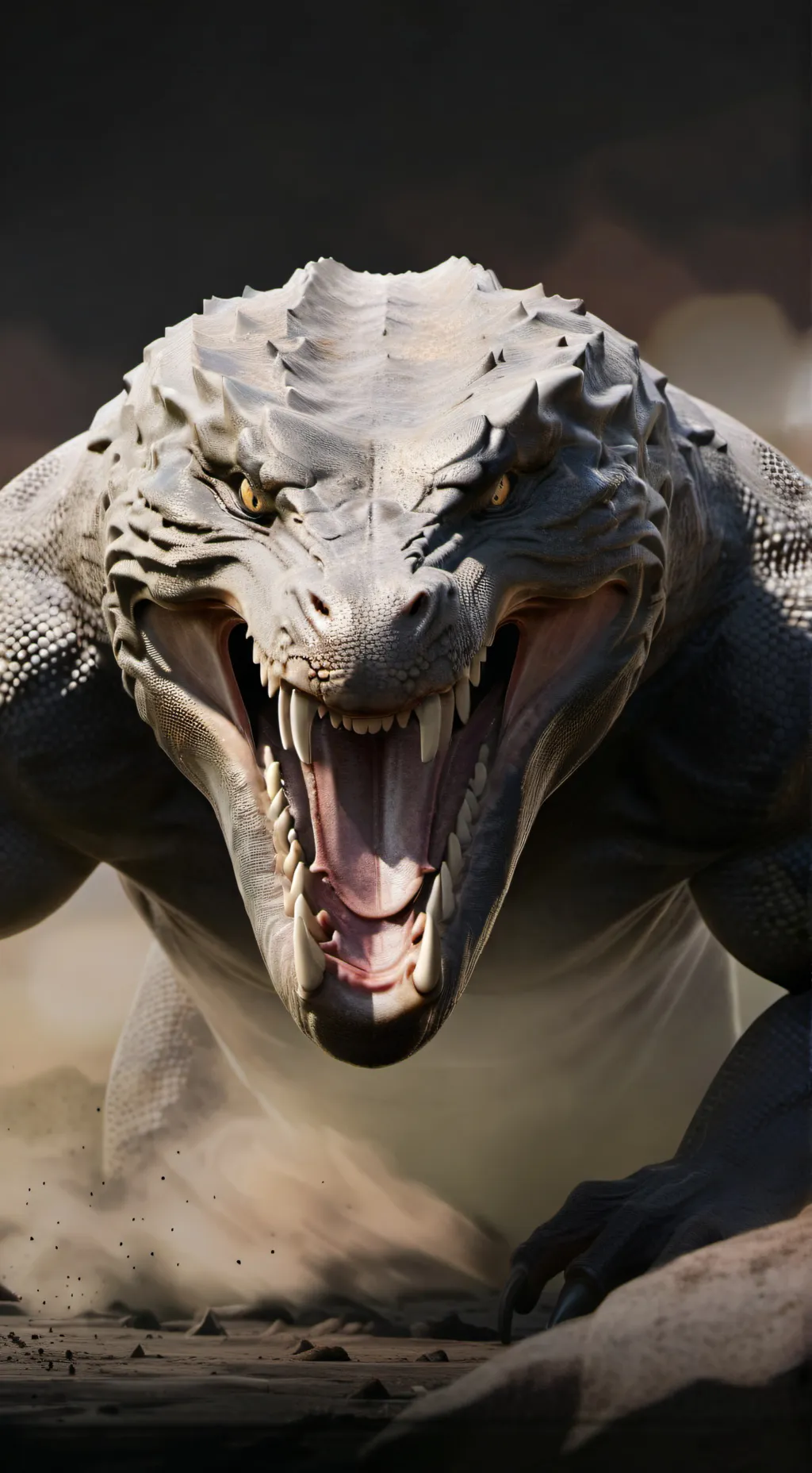 ai character: kamodo dragon  background