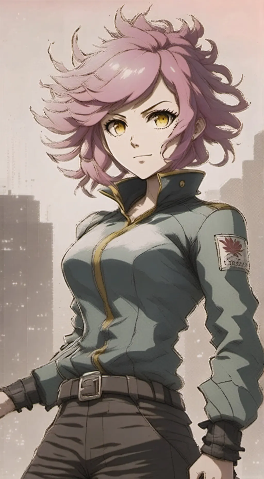 ai character: Mina Ashido  background