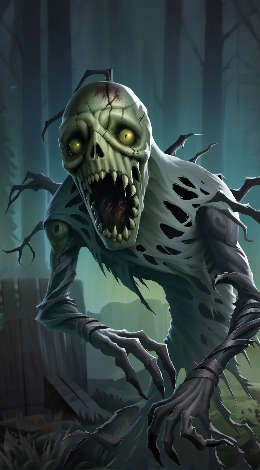 ai character: зомби background