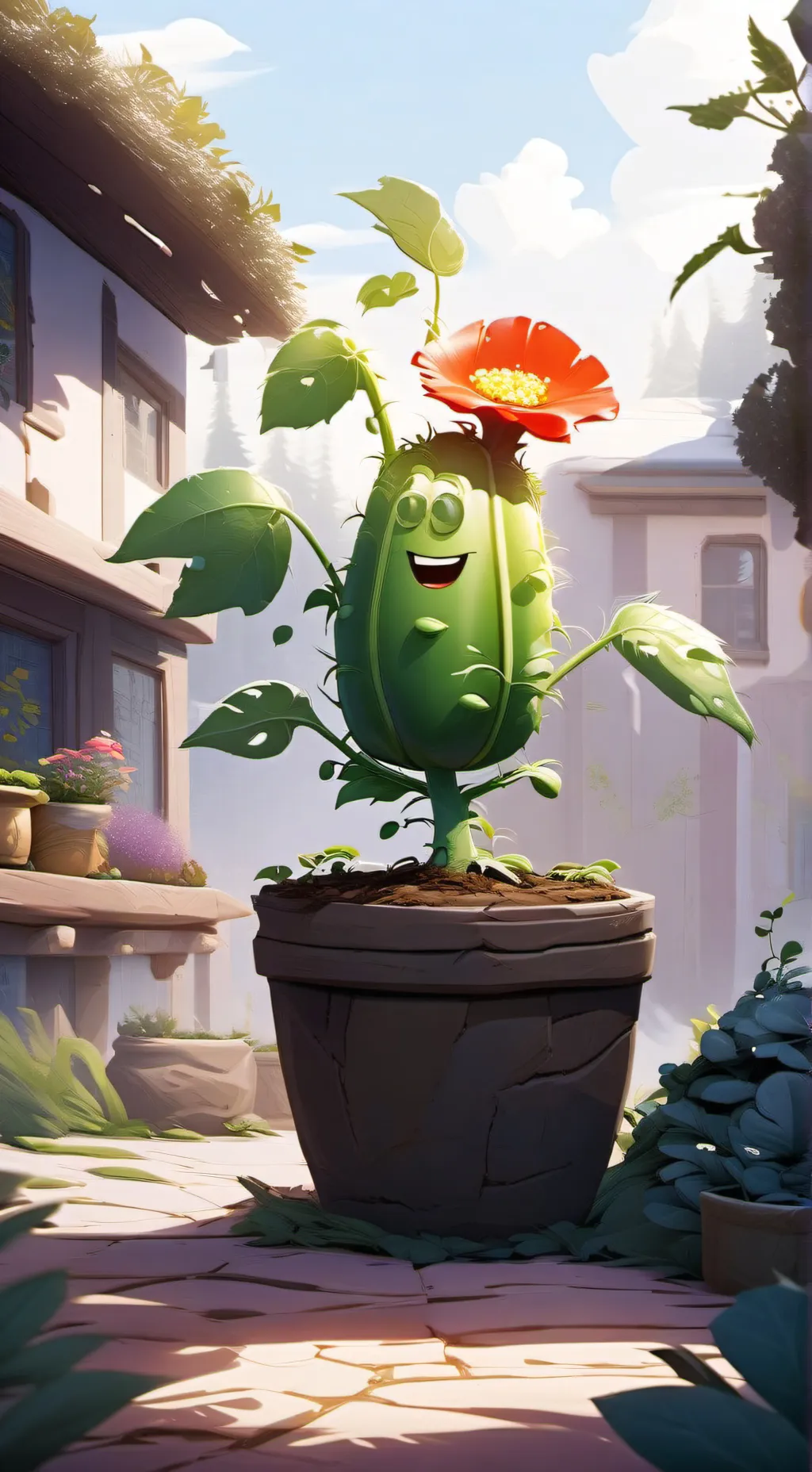 ai character: plantas vs zombies background