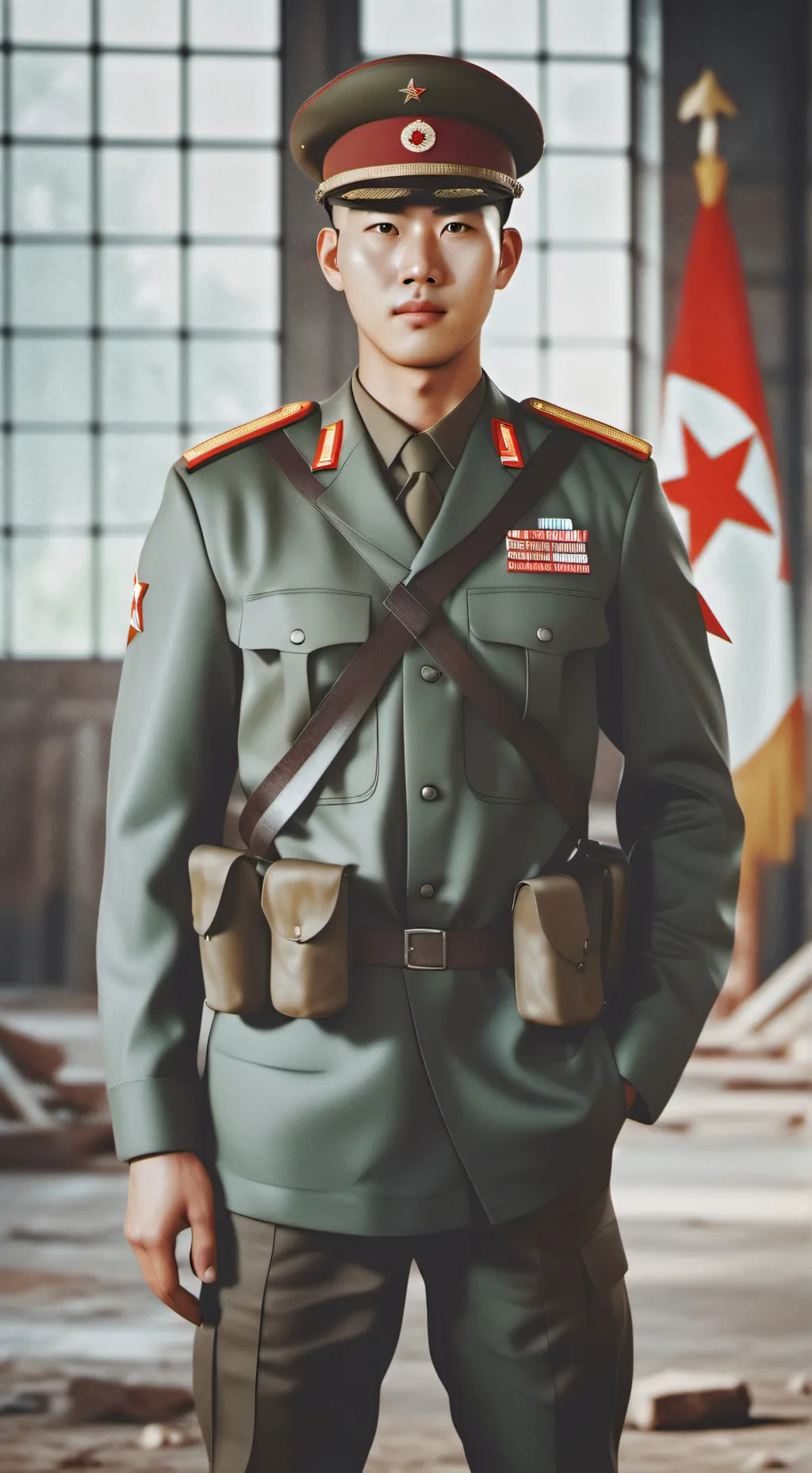 ai character: soldado Norcoreano background