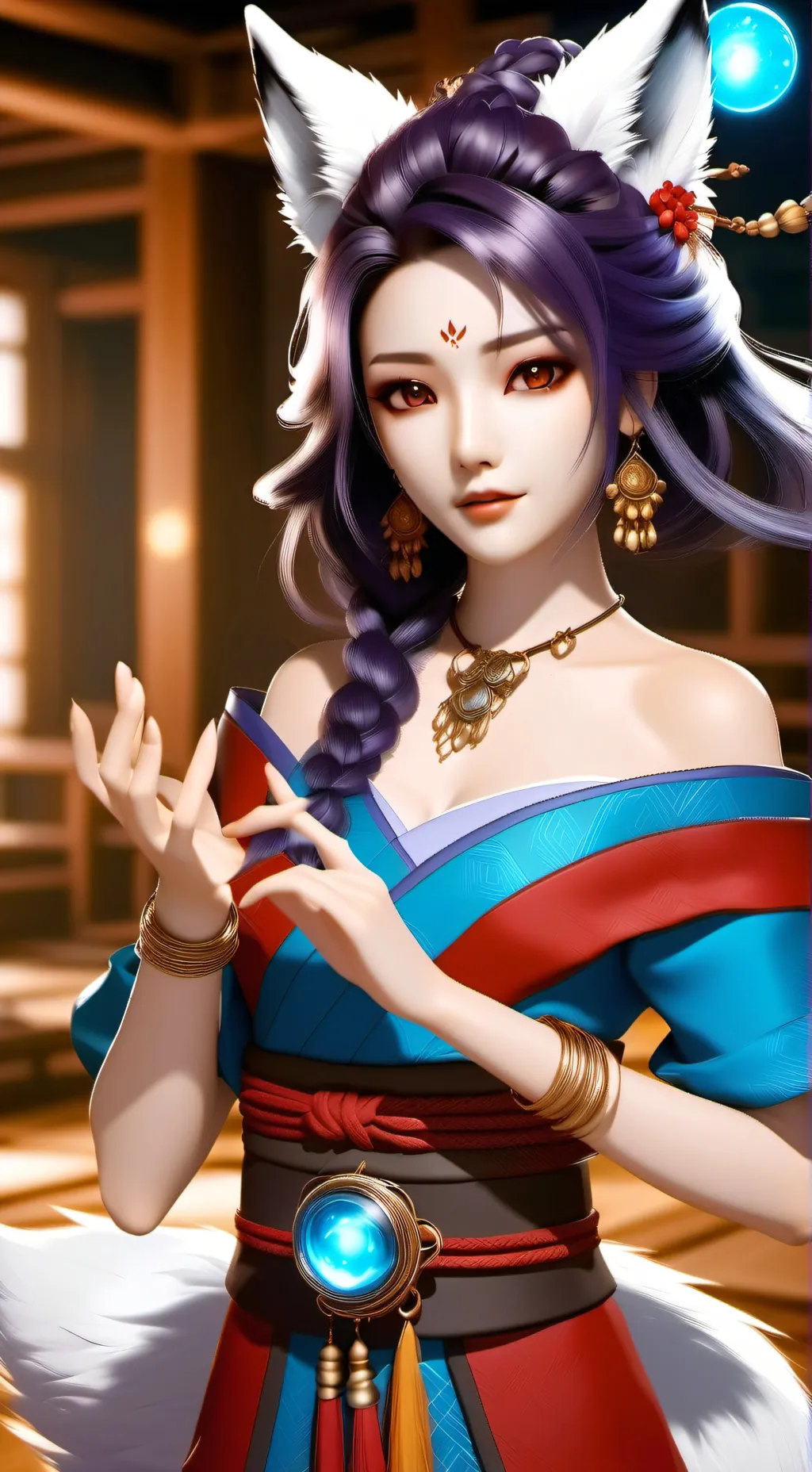 ai character: Ahri  background