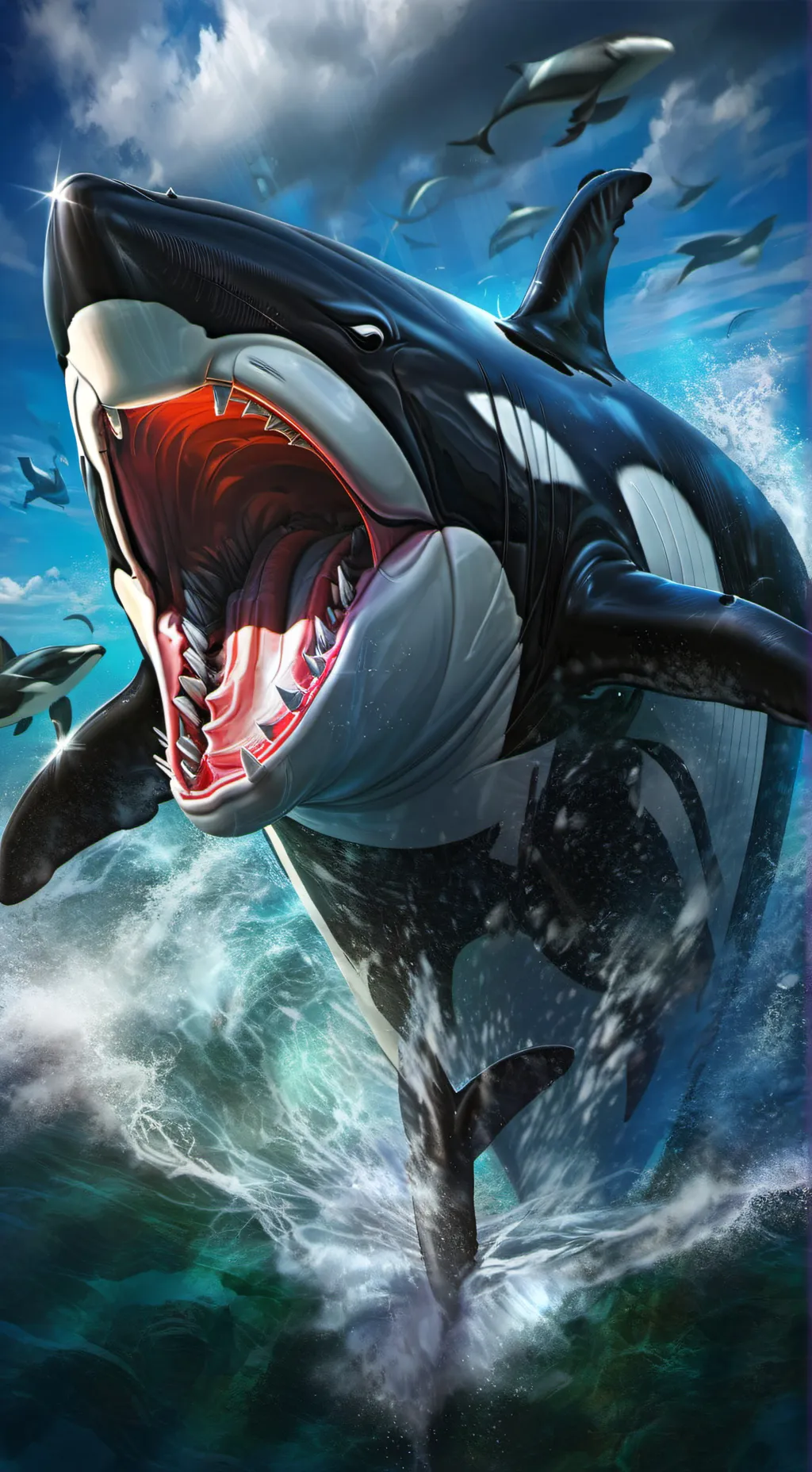 ai character: female orca  background