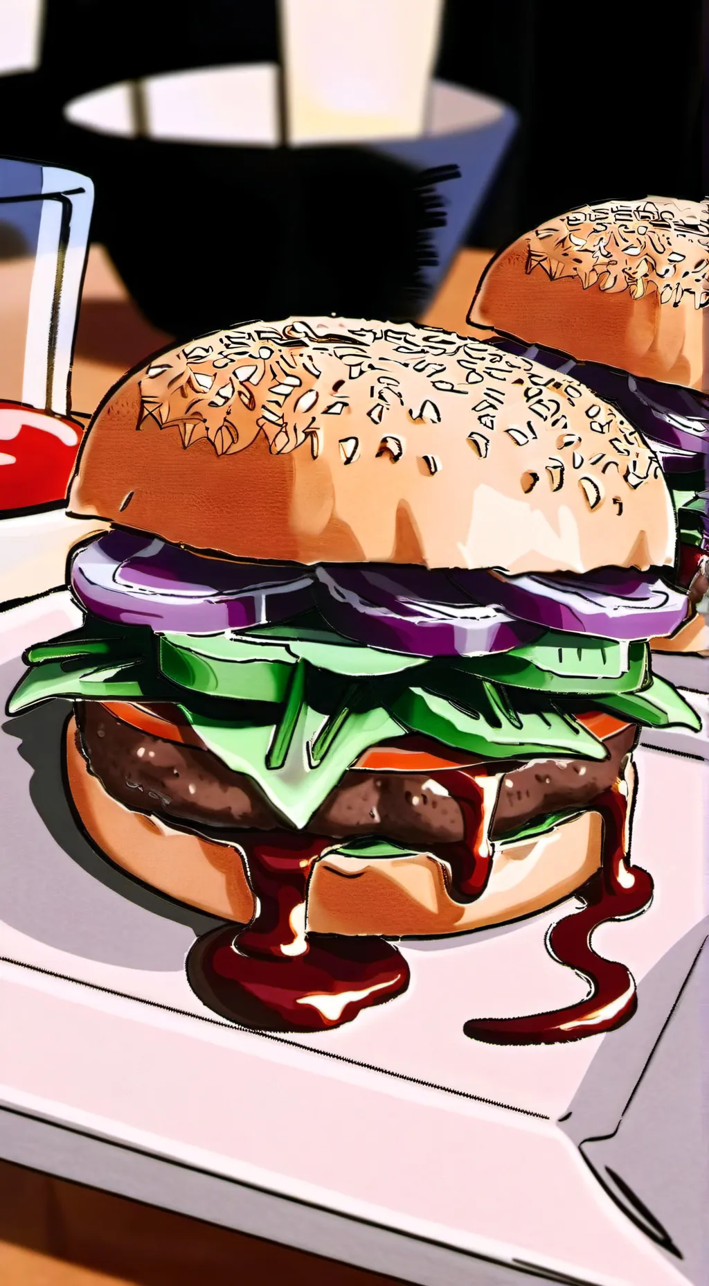 ai character: buger background