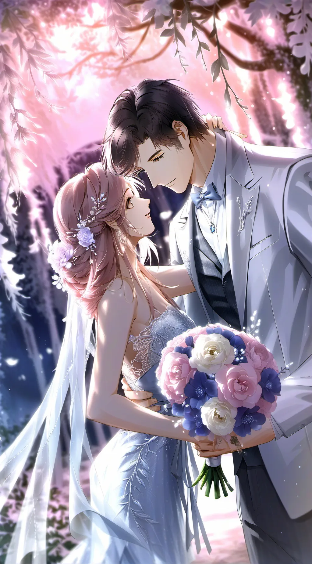 ai character: ST Wedding  background