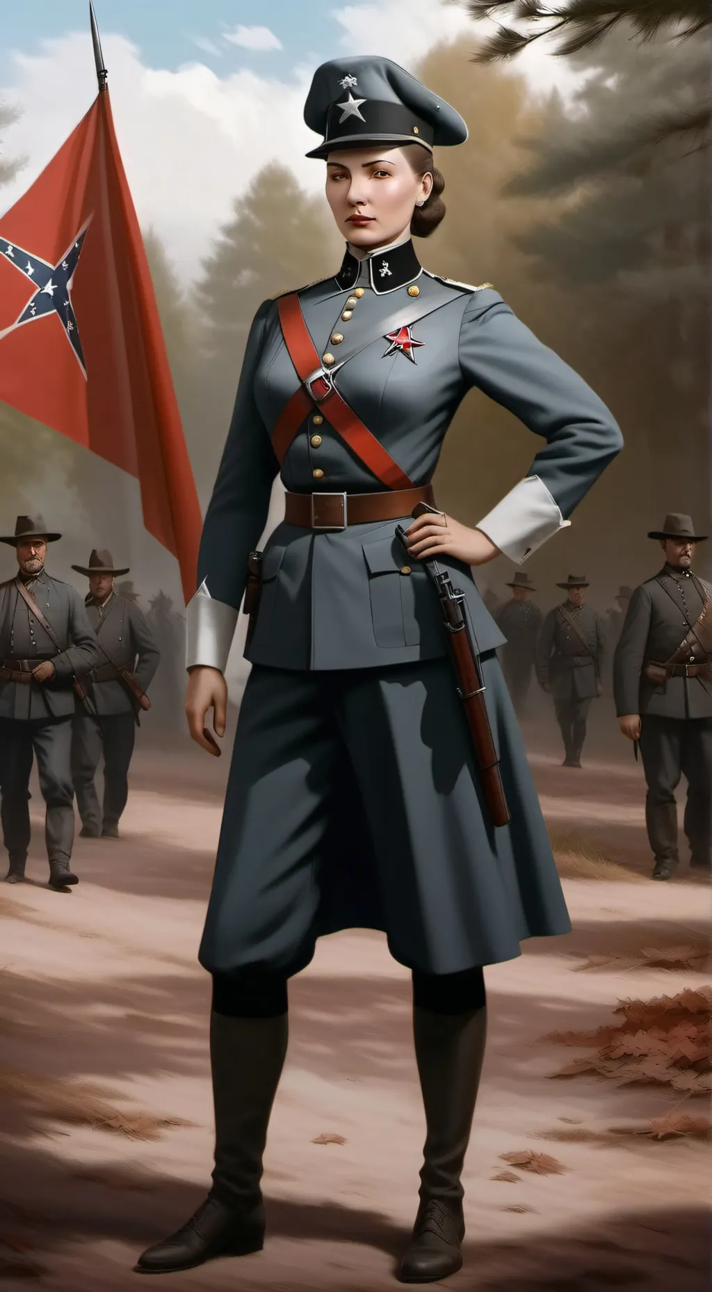 ai character: Marika Green background