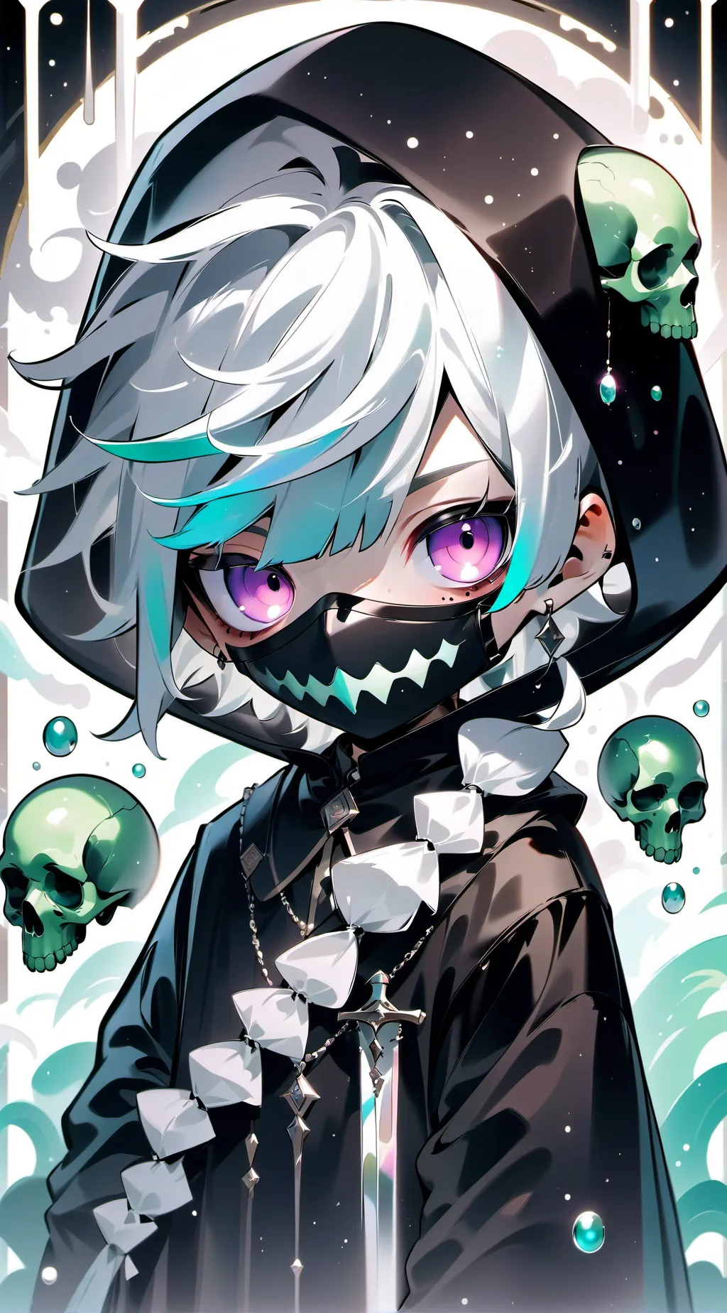 ai character: Death the kid  background