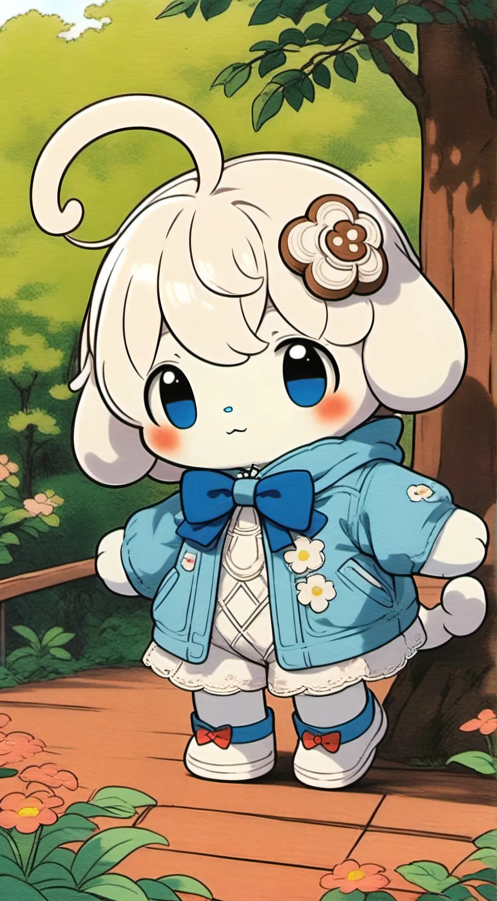ai character: Cinnamoroll background