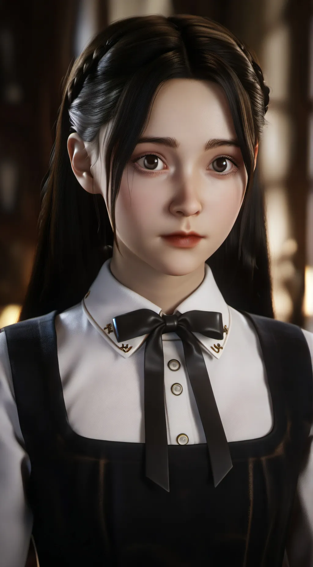 ai character: Wednesday Addams background