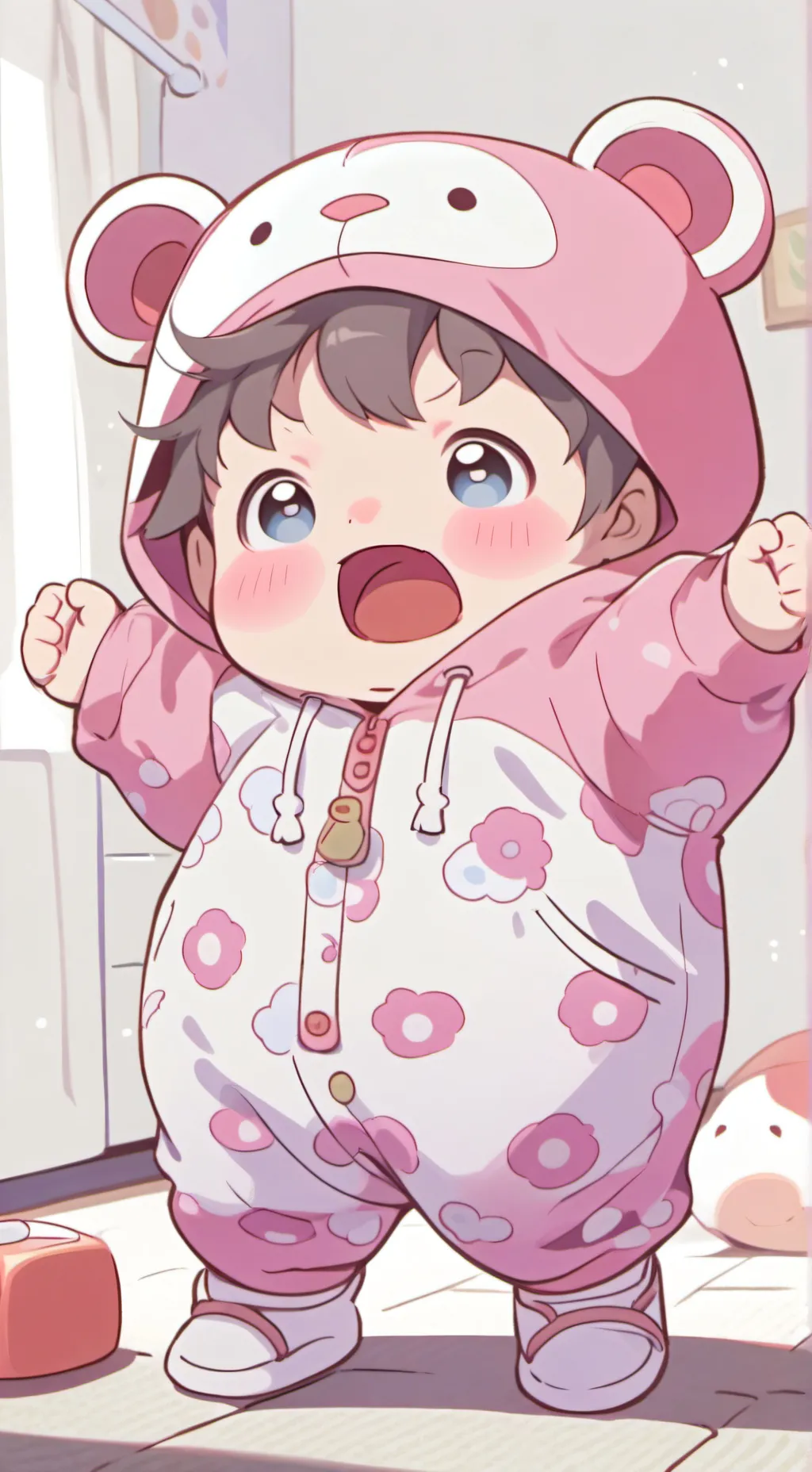 ai character: bebé berrinchudo  background