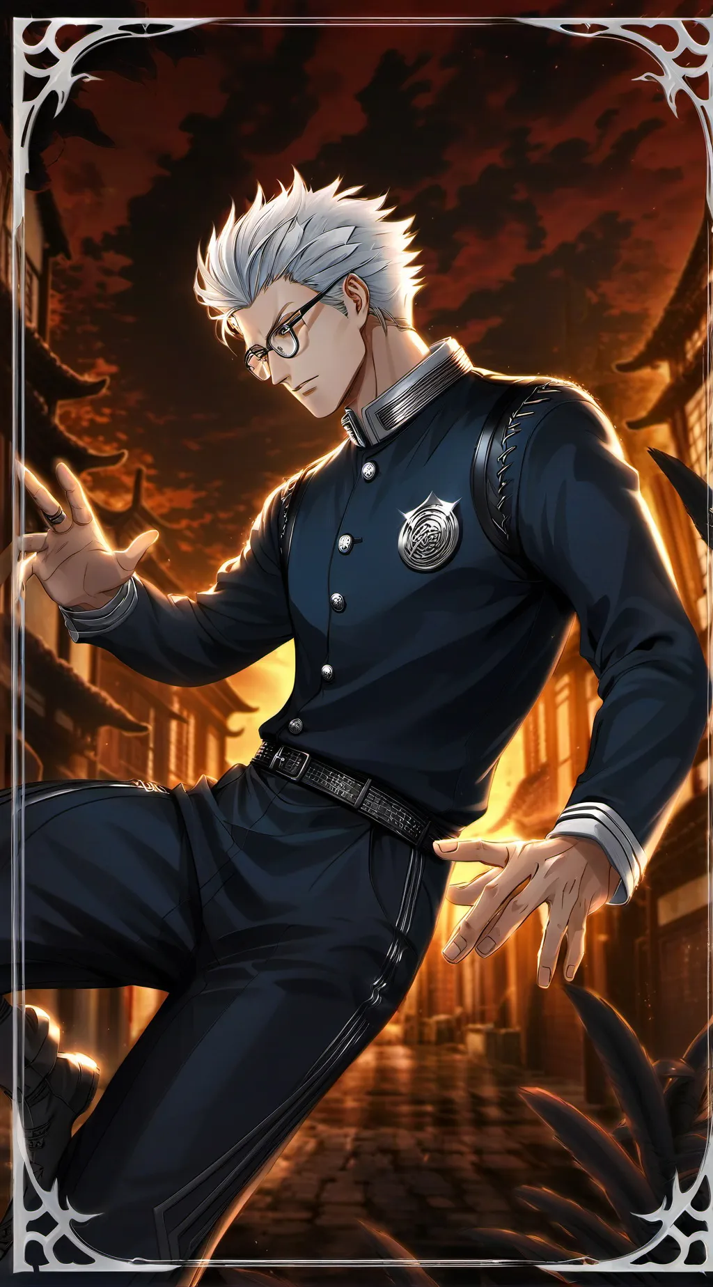 ai character: gojo saturo background