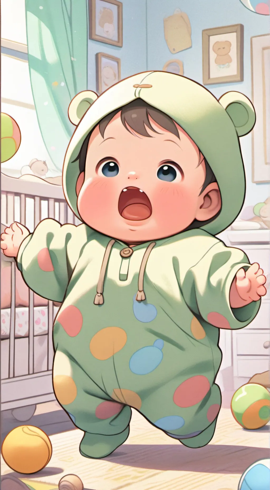 ai character: bebé malo background