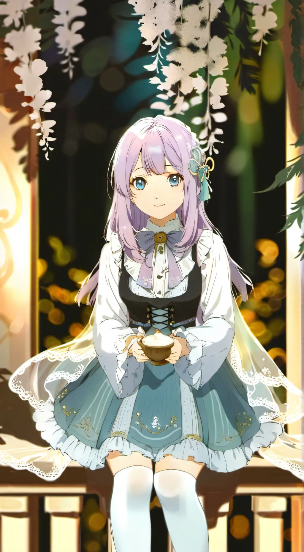 ai character: Iris heart background