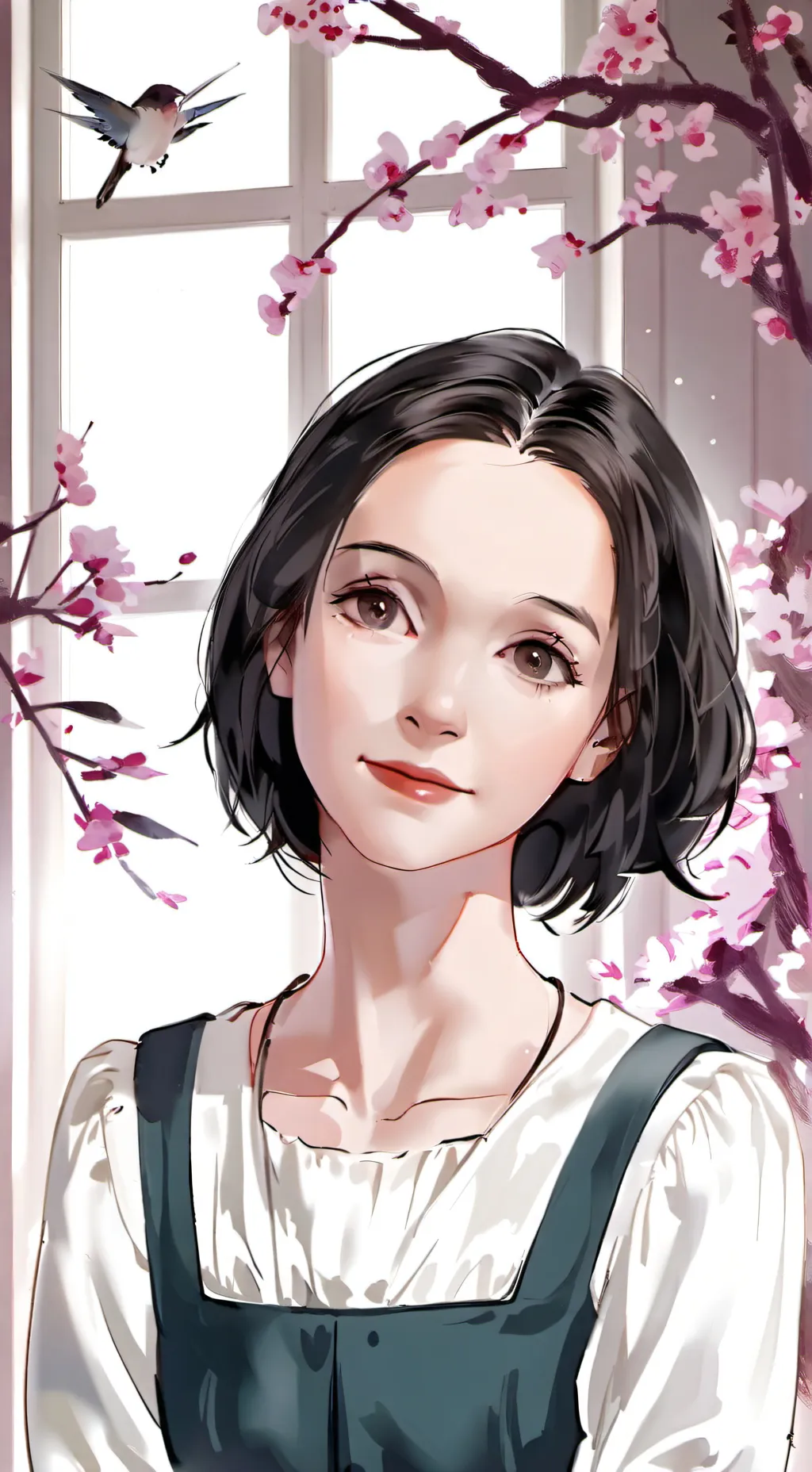 ai character: Anne Frank  background