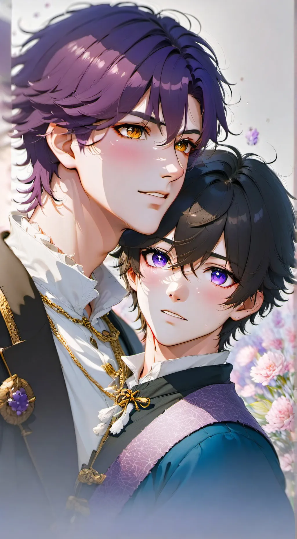 ai character: Lucien y Damián  background