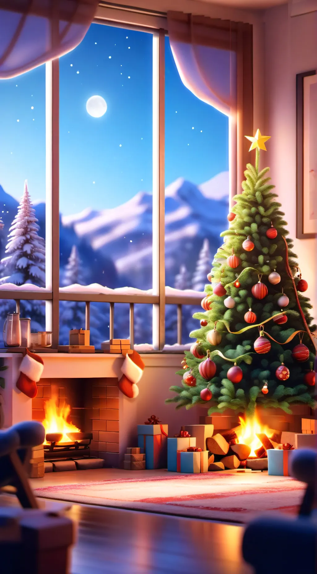 ai character: Dw Christmas! 🎄  background