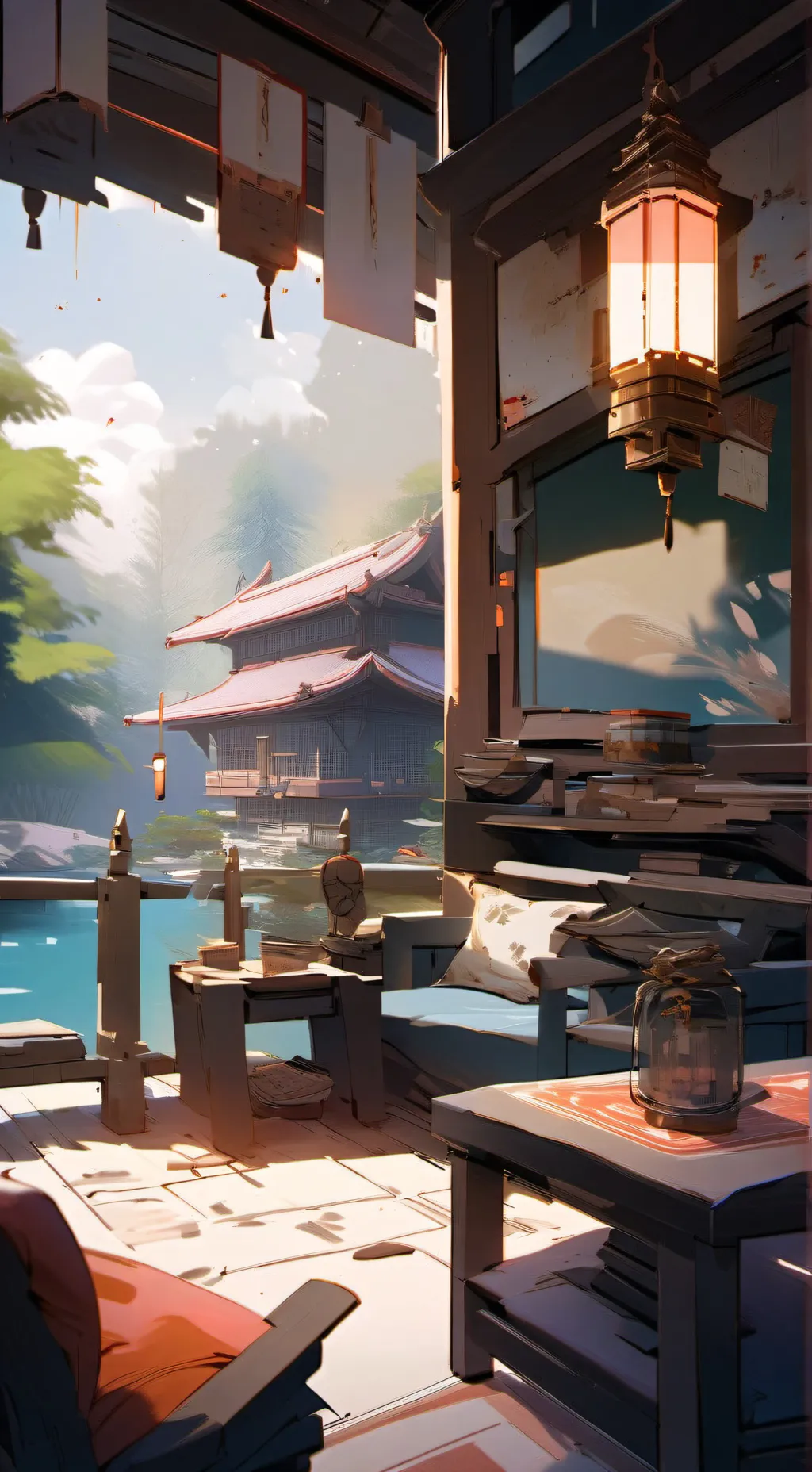 ai character: Anime world background