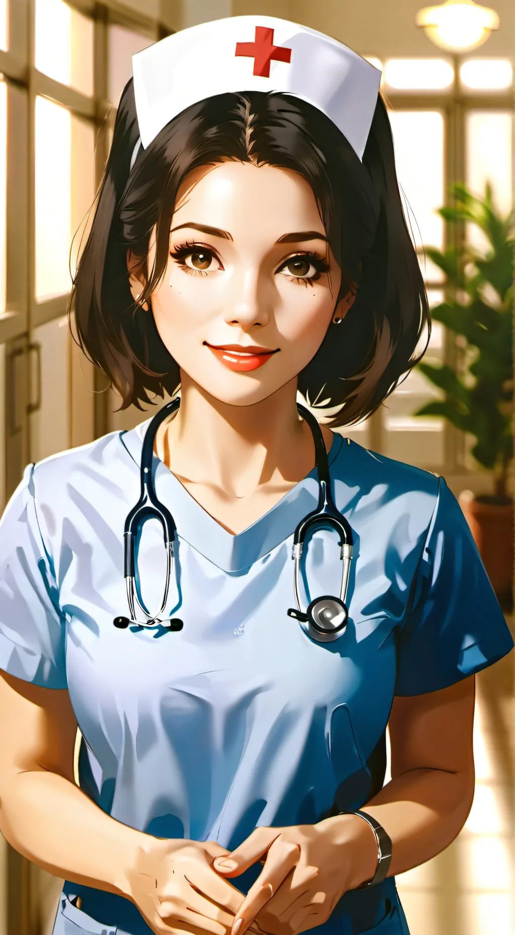 ai character: nurse (werid) background
