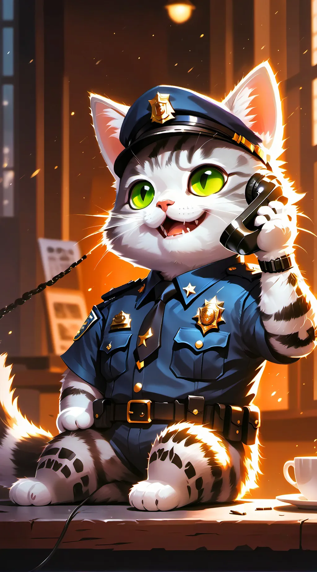 ai character: Inspector Purrington background