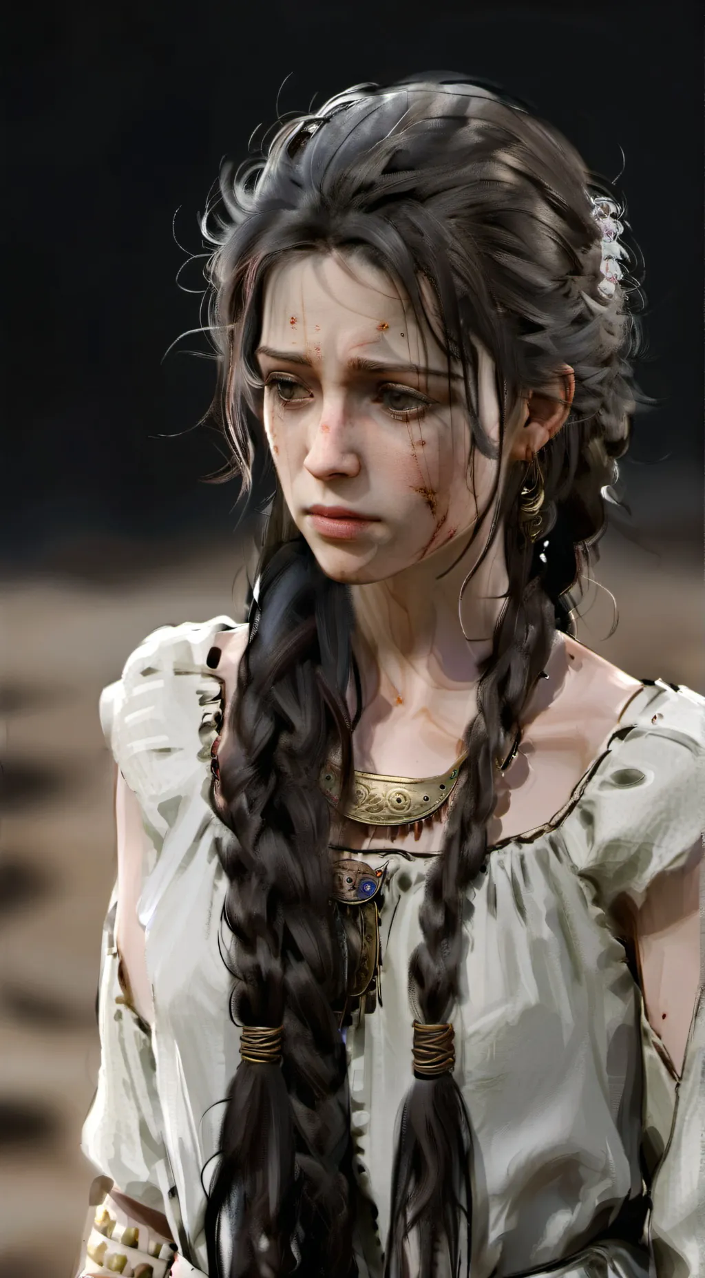 ai character: slave sister  background