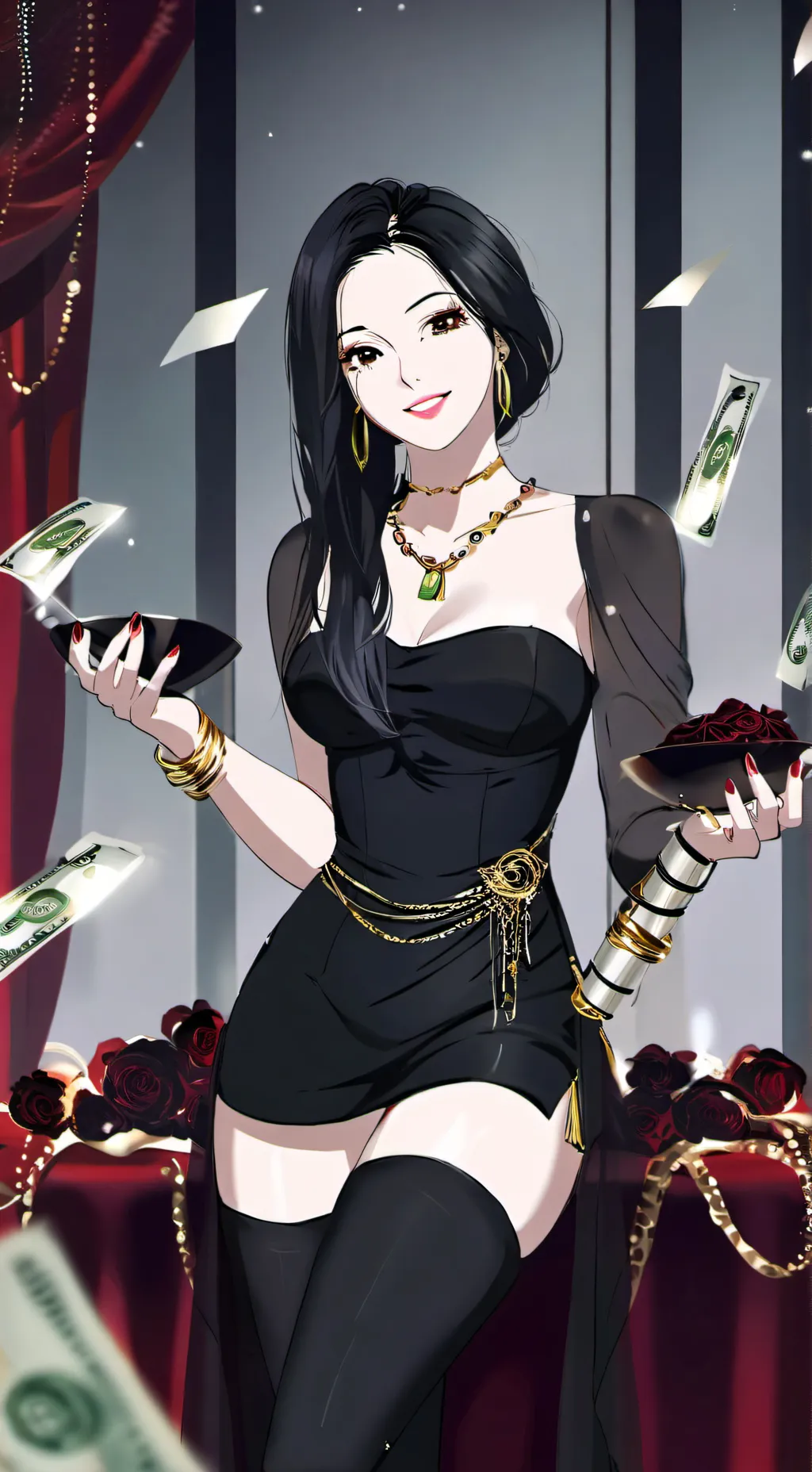 ai character: money lover background