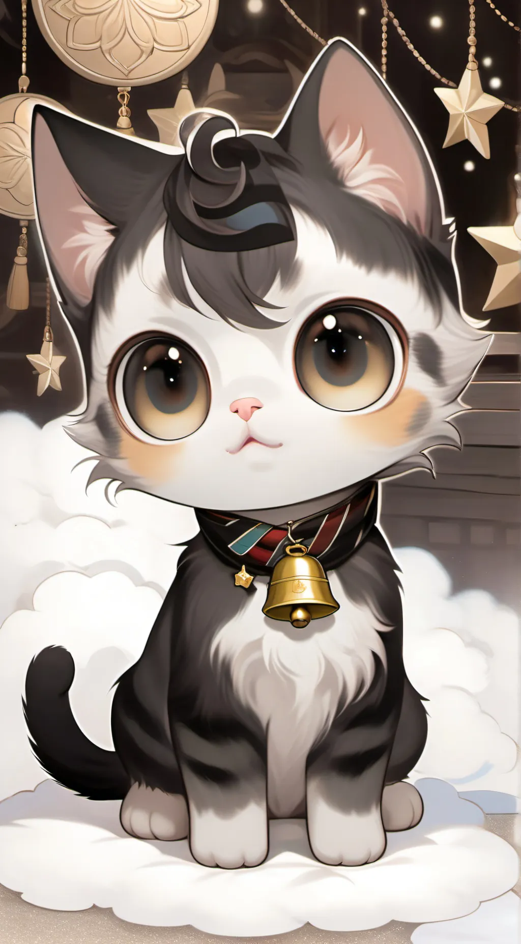 ai character: kitten  background