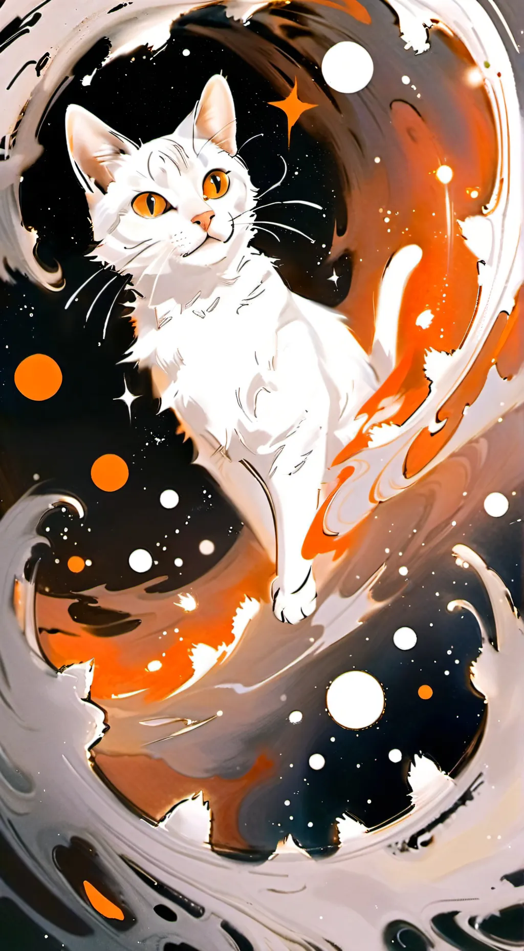 ai character: 75×cat ×jupiter  background