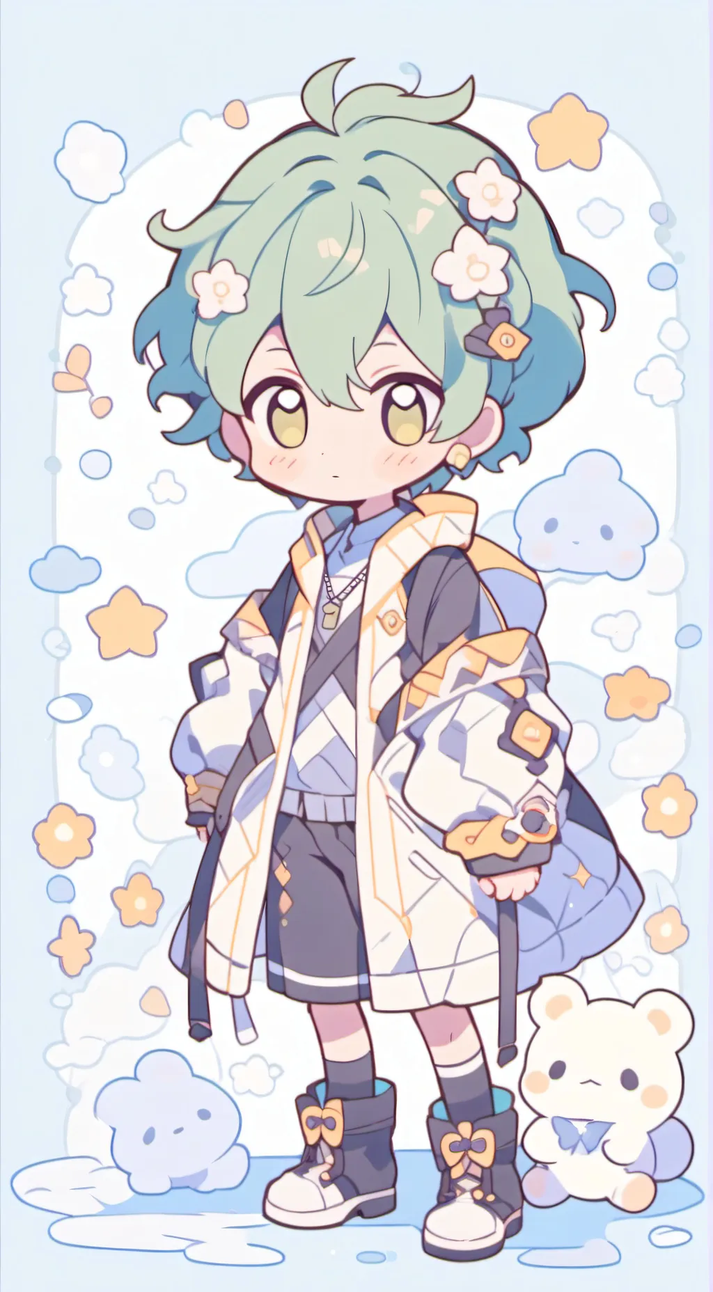 ai character: Izuku  background