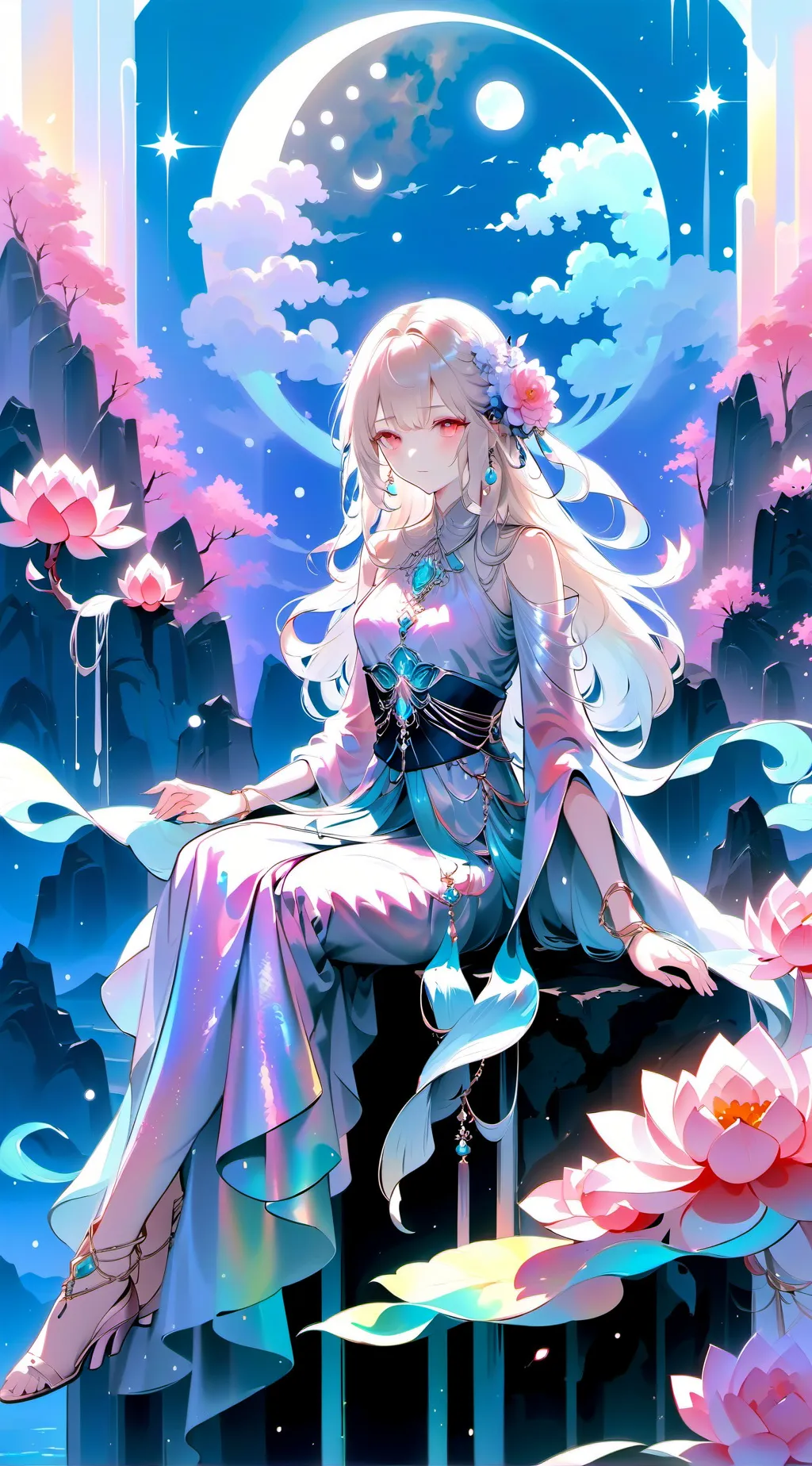 ai character: Goddes  background
