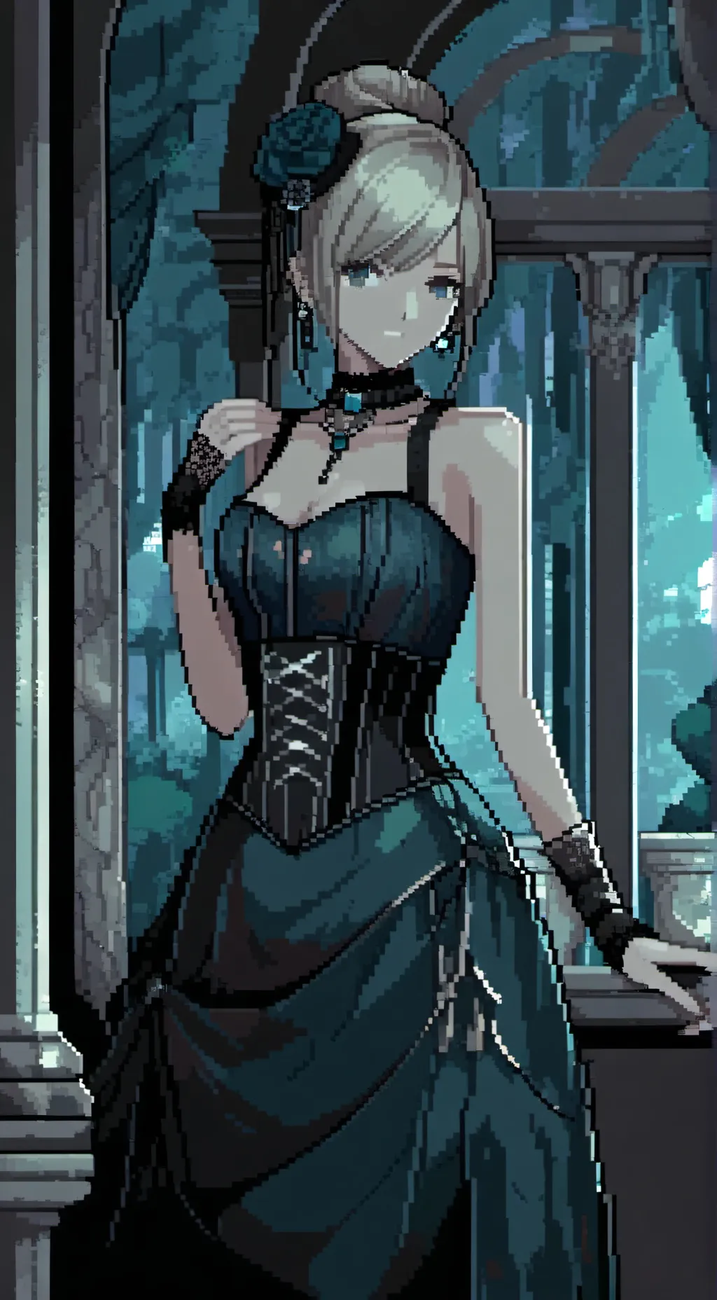 ai character: MHA corset? background