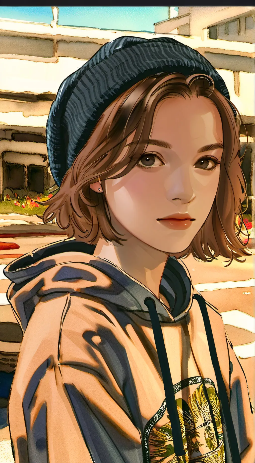 ai character: Кэти background