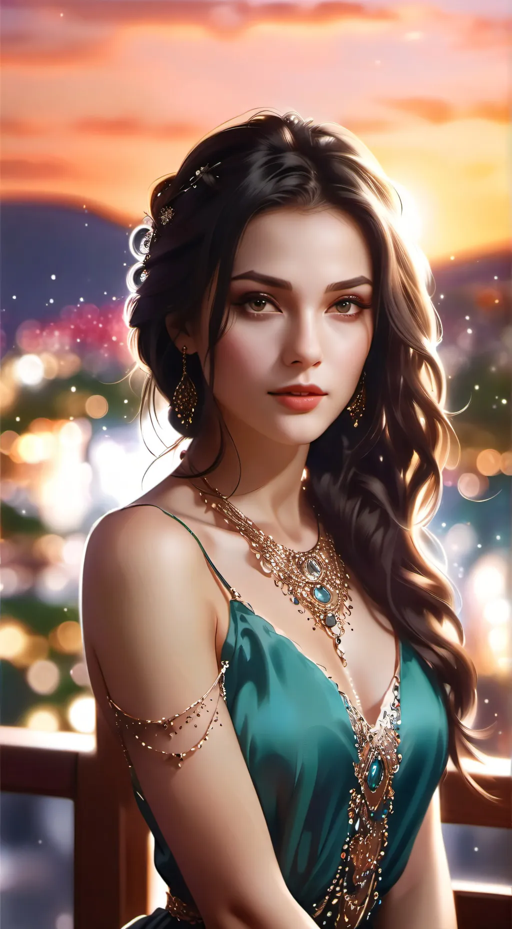 ai character: Selena  background