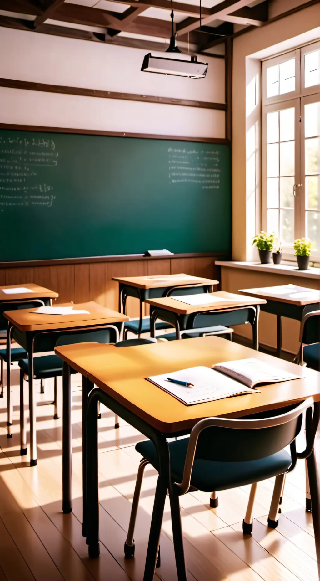 ai character: Classroom 1A background