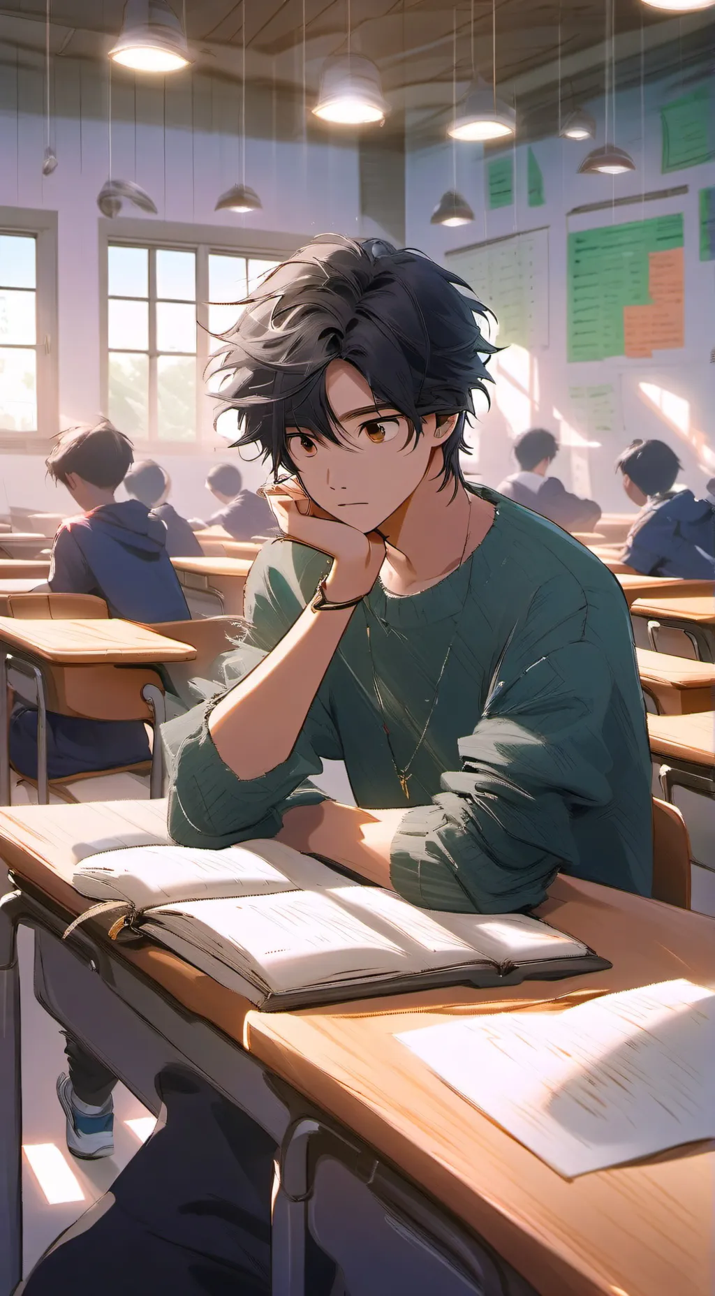 ai character: 💢🔥 Justin 🔥💢 background