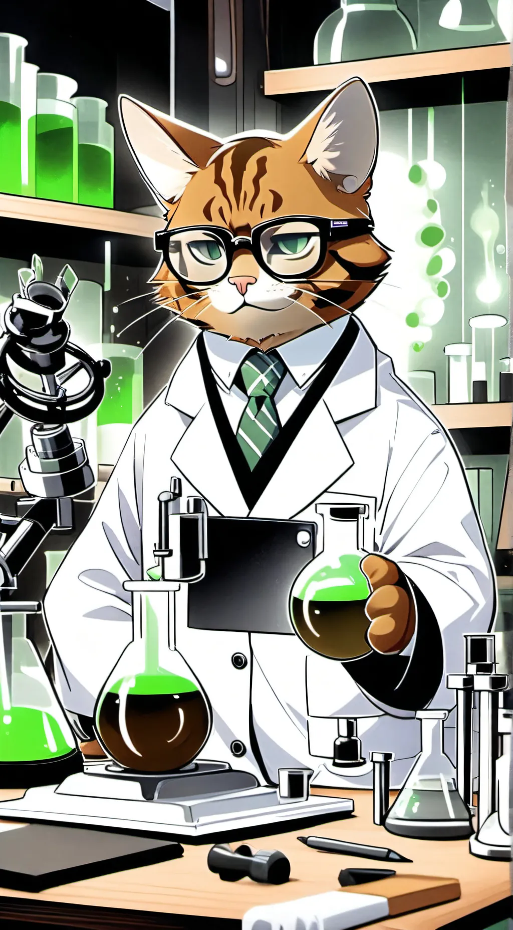 ai character: gato fienper  background