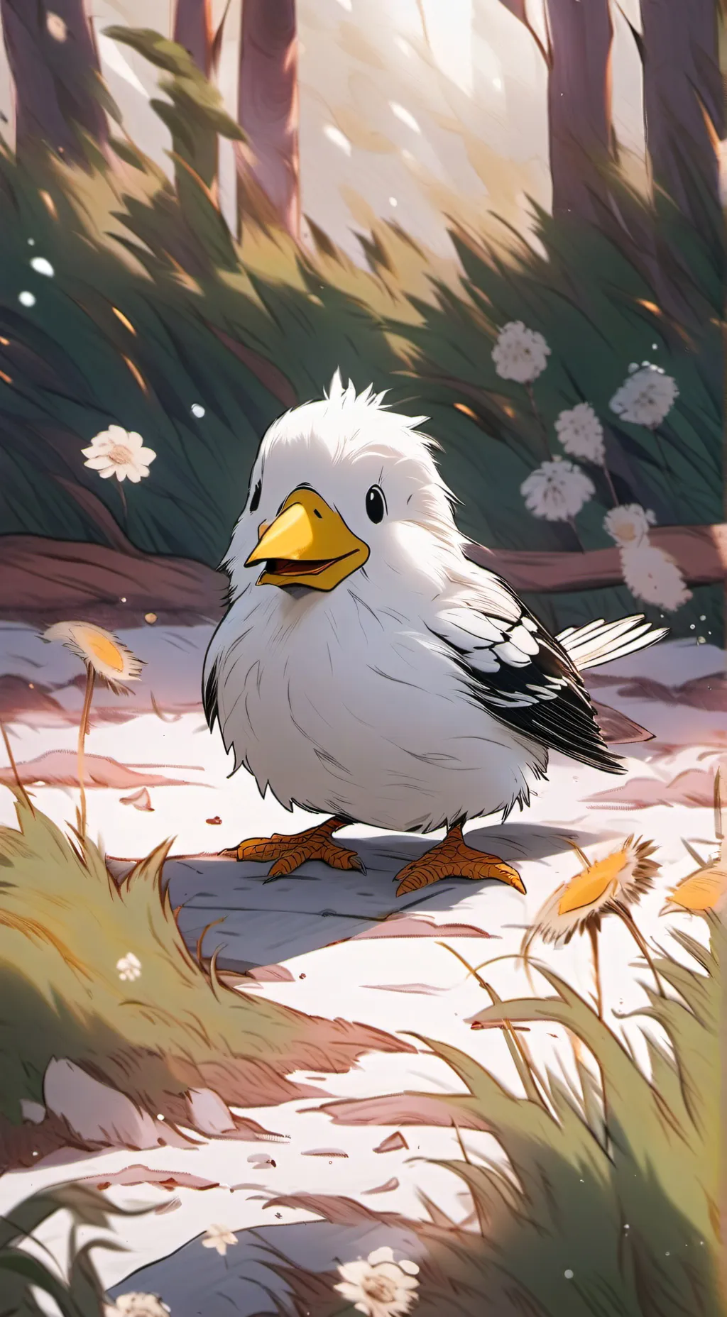 ai character: Woodstock background