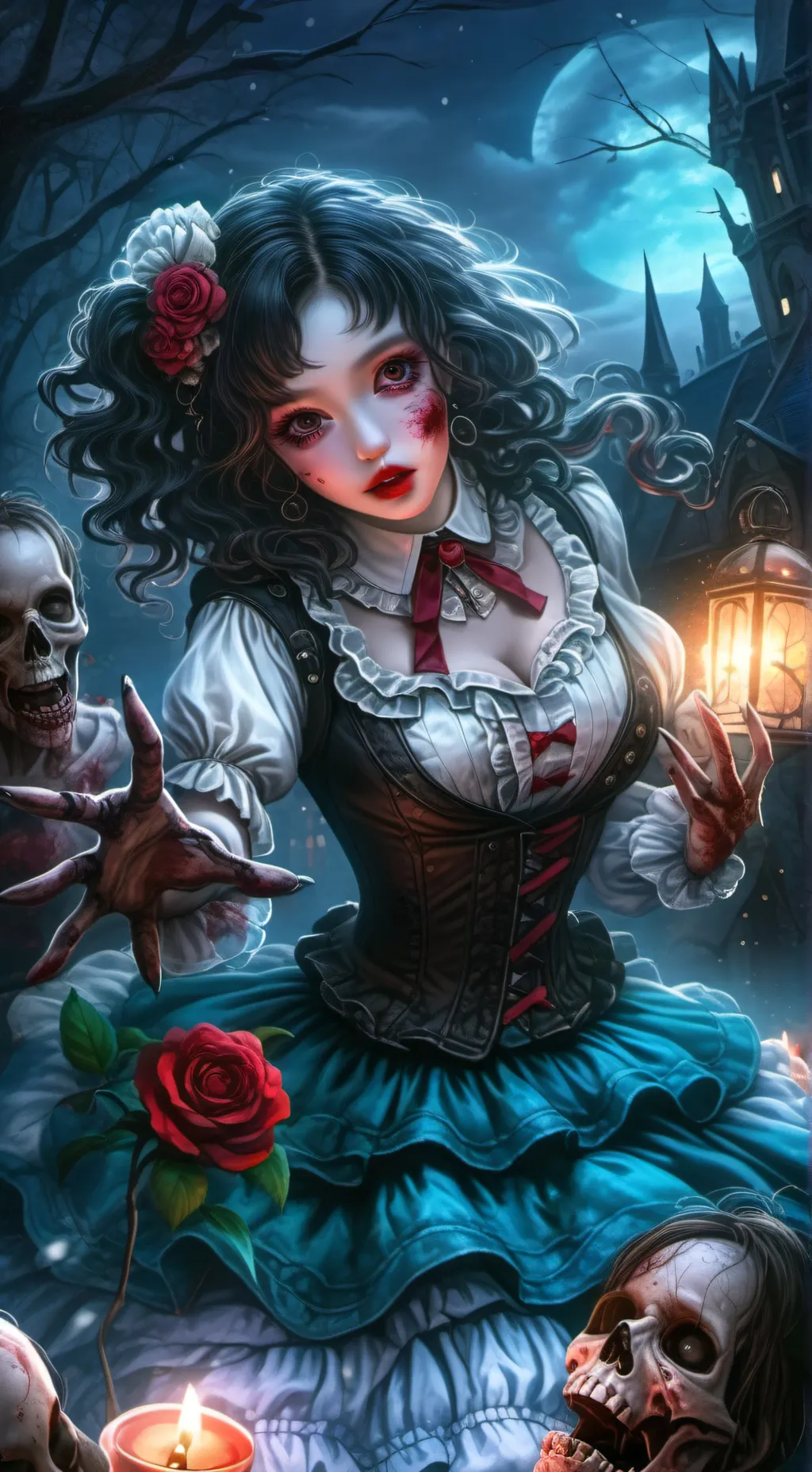 ai character: Layla the zombie  background