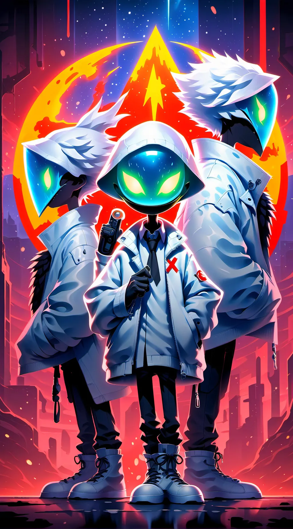 ai character: alien world background