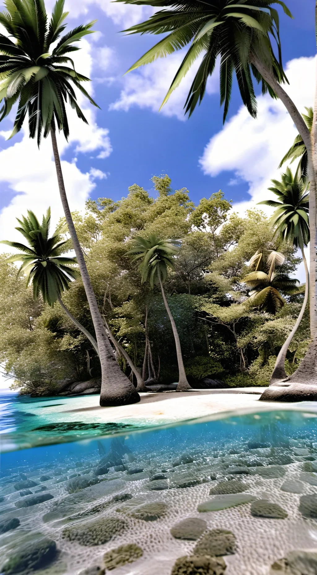 ai character: island survival background