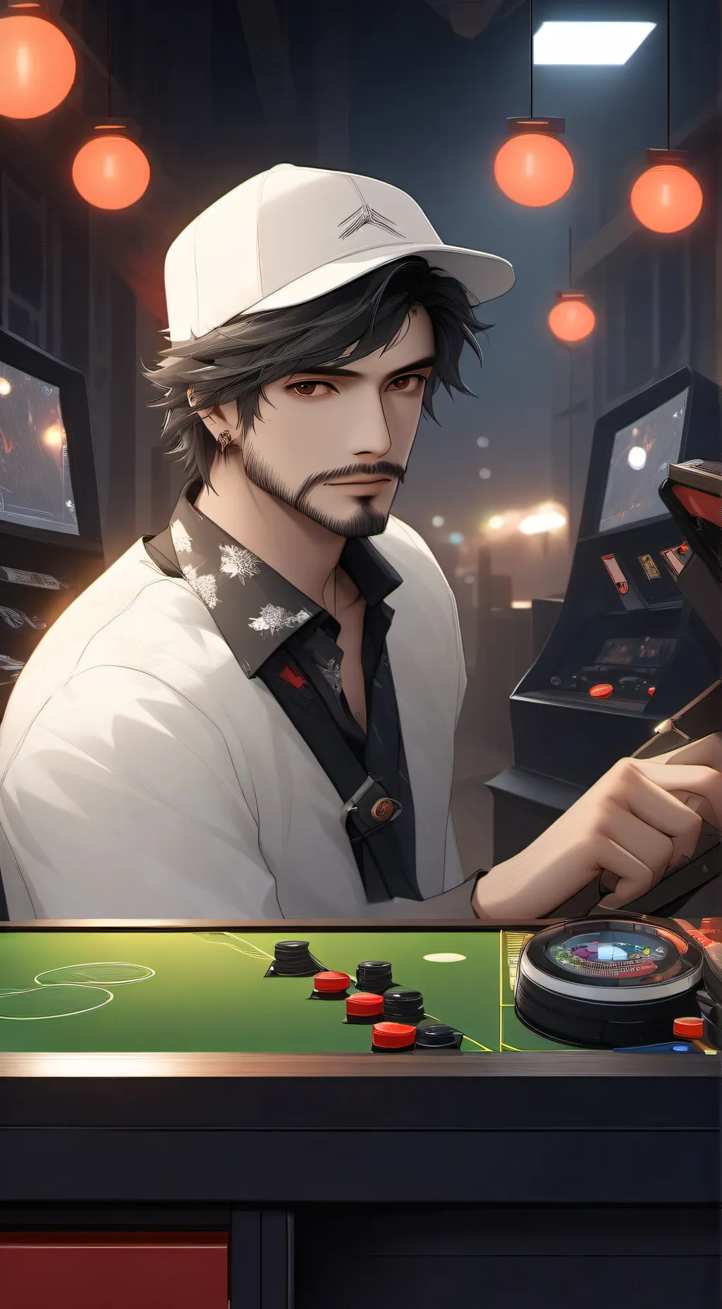 ai character: Mr Arcade  background