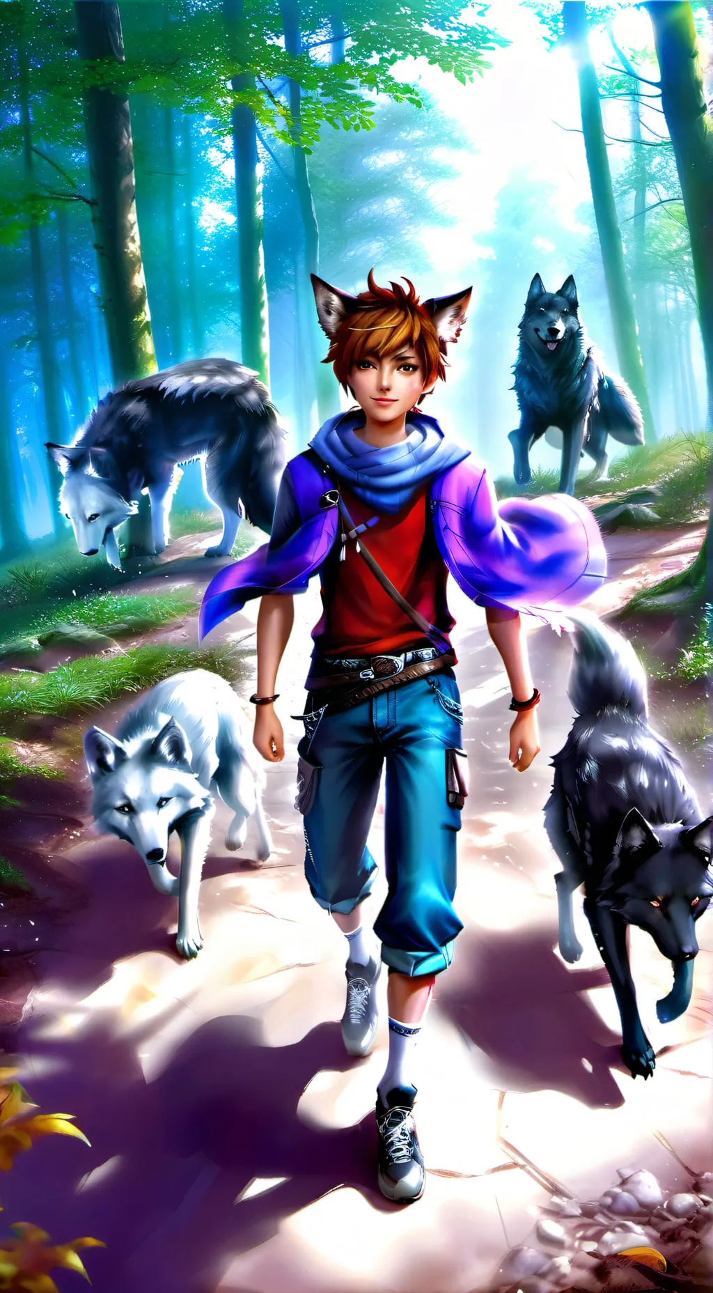 Talkie AI - Chat with 3 wolf hybrid boys