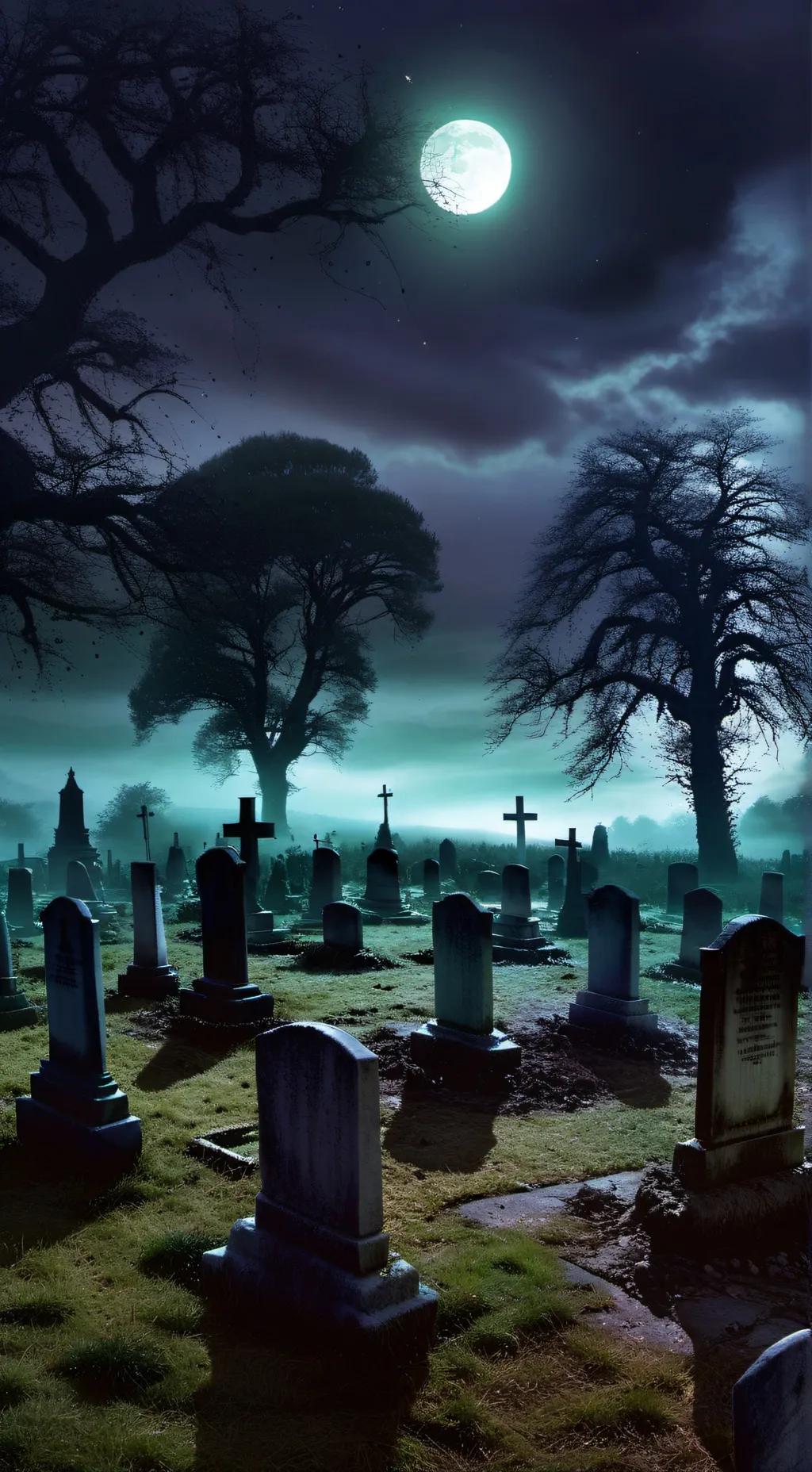 ai character: CREEPY CIMITIRY 🥀🔪 background