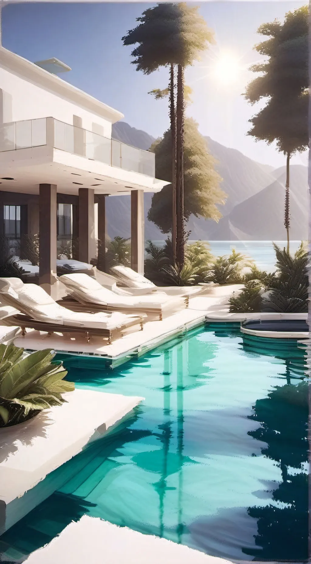 ai character: Sprunki Pool Party background