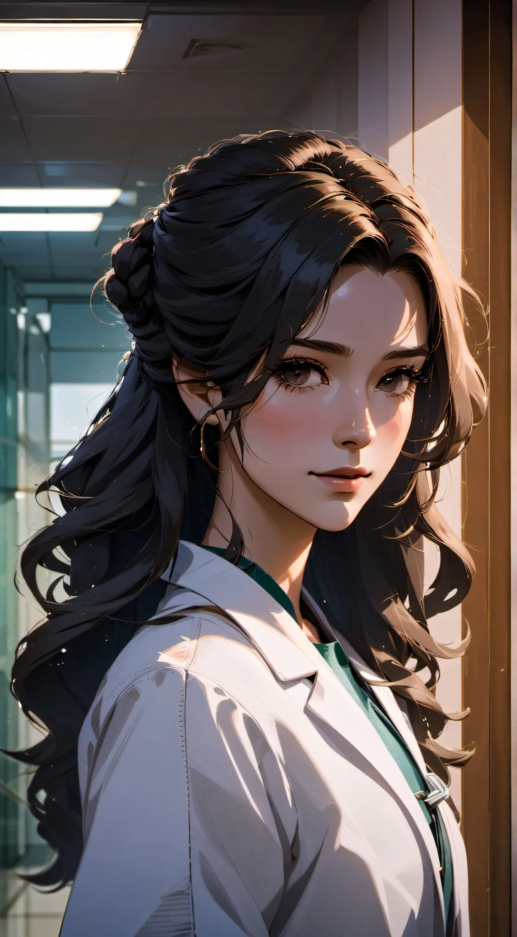 ai character: médica  background