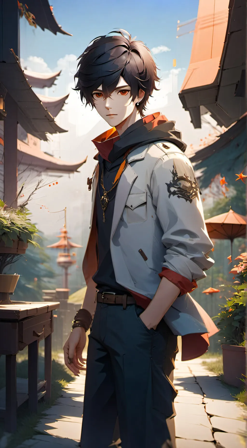 ai character: MHA Tired. background