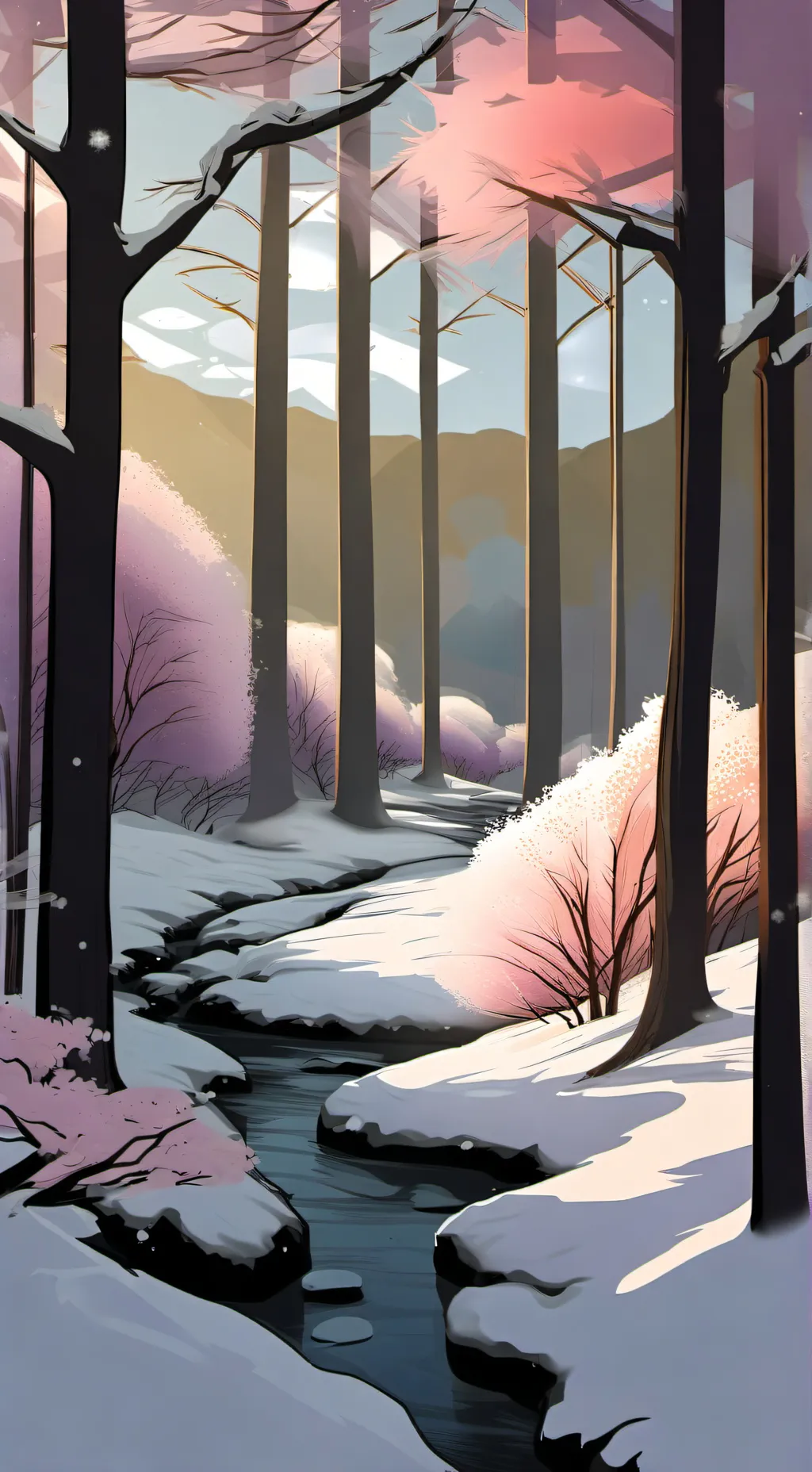 ai character: MHA snow day background