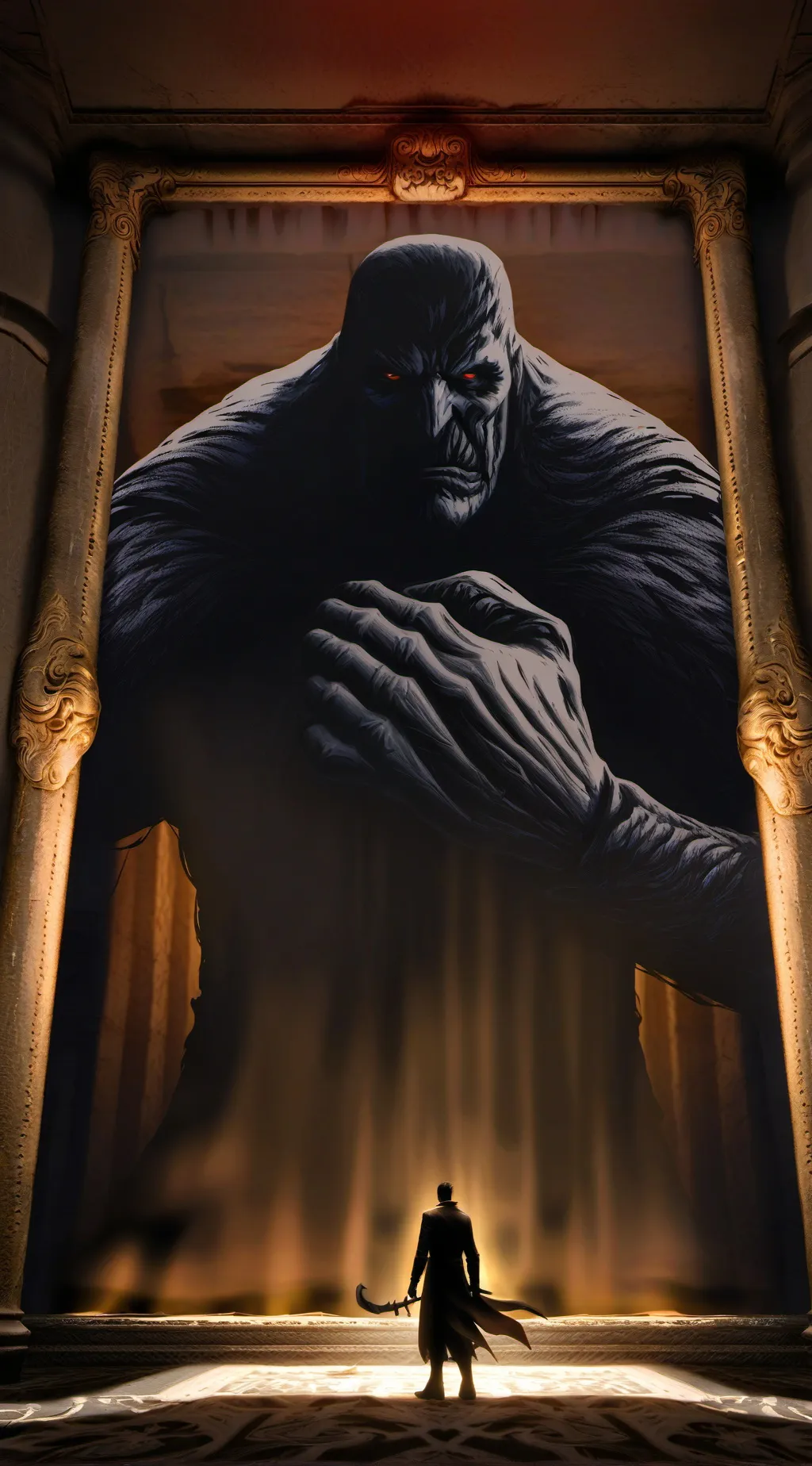 ai character: giant AURA background